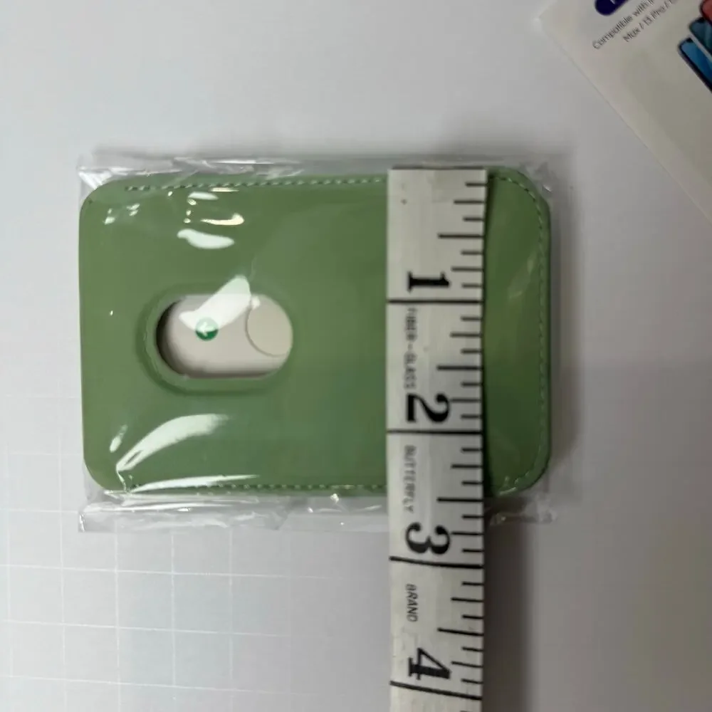 Magnetic Phone Case Wallet Detachable Card Holder & Stand Green PU Leather NEW